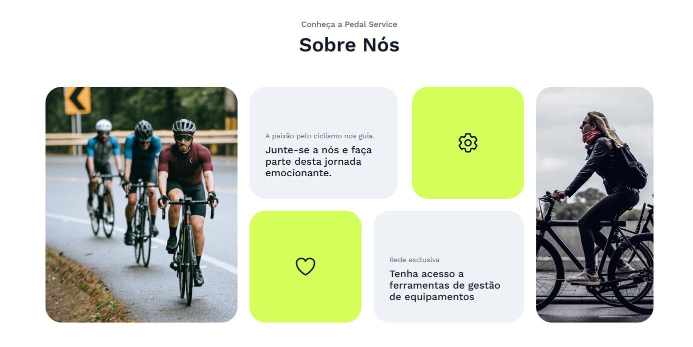 PedalService Landing Page - Seção Sobre